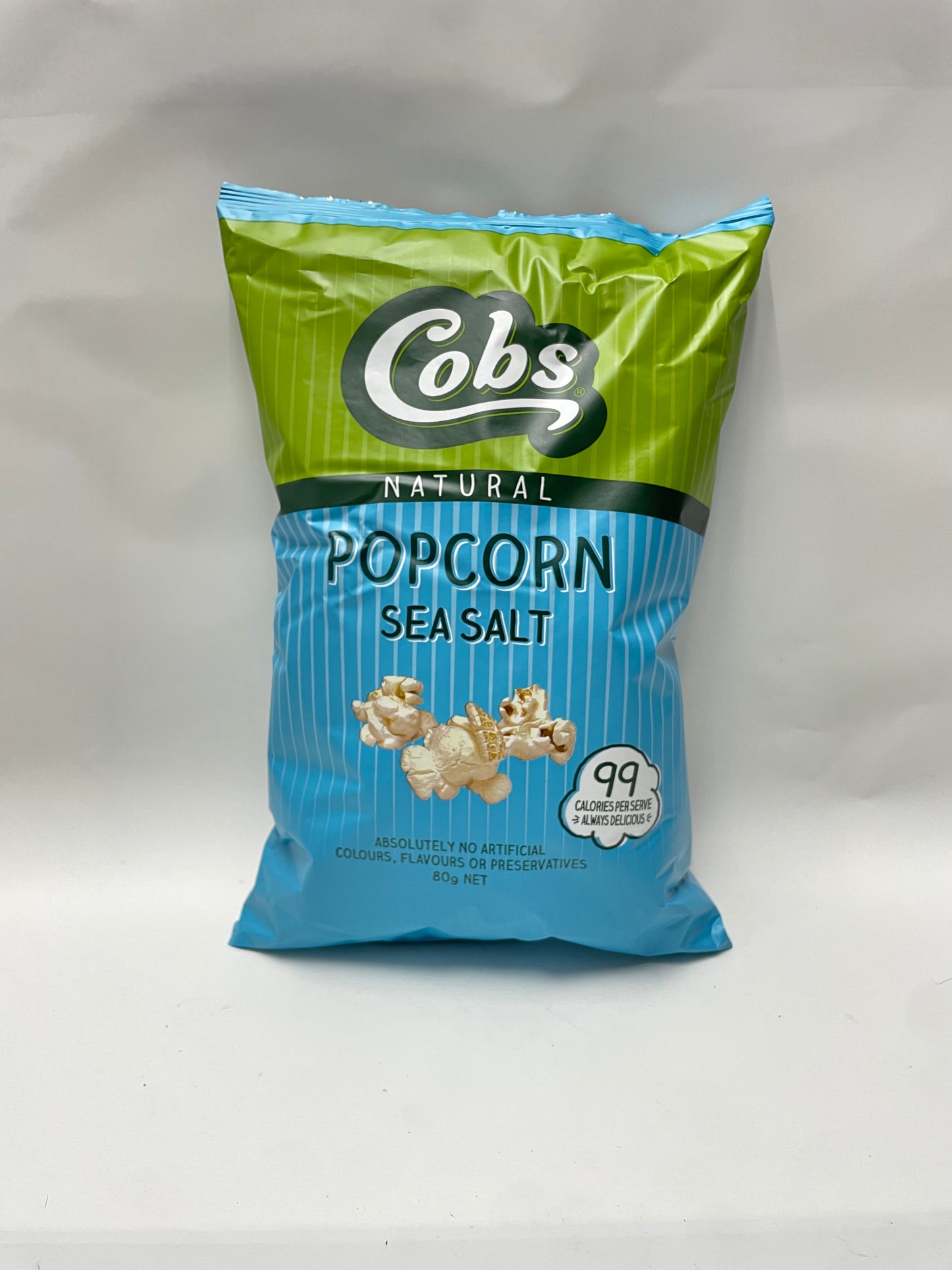 Cob's Natural Sea Salt Popcorn 80g