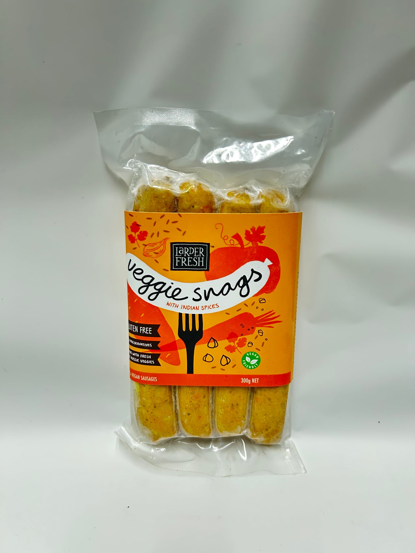 Larder Fresh Veggie Snags with Indian Spices
