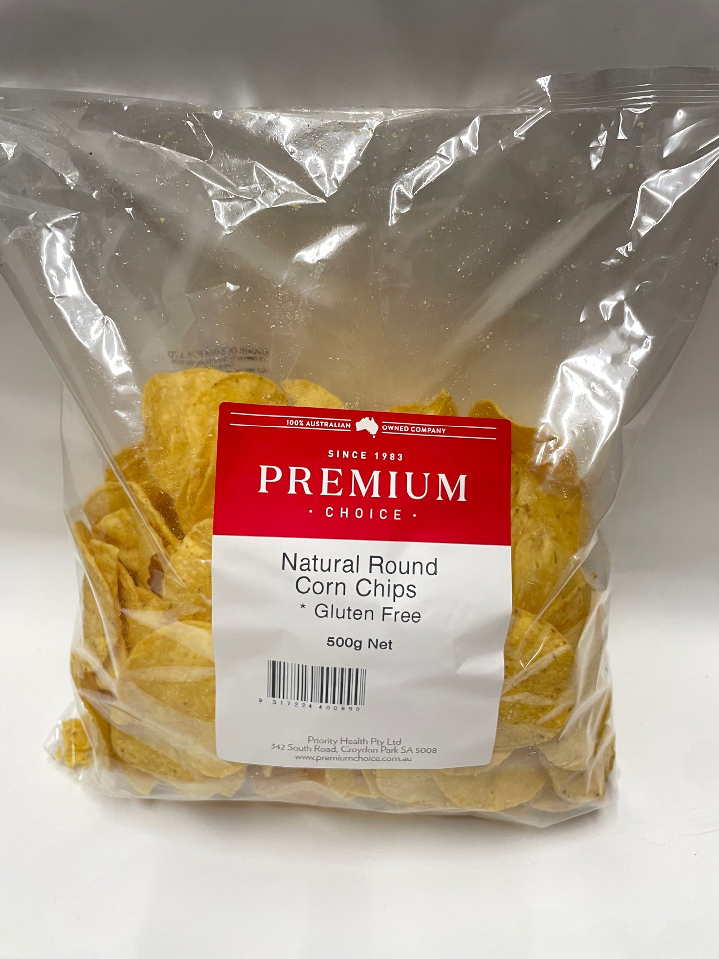 Priority Health - Natural Round Corn Chips 500g
