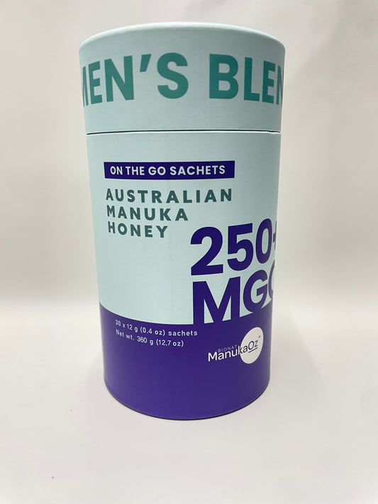 Australian Manuka Honey Men's Blend 250MGO 30 x 12g Sachets
