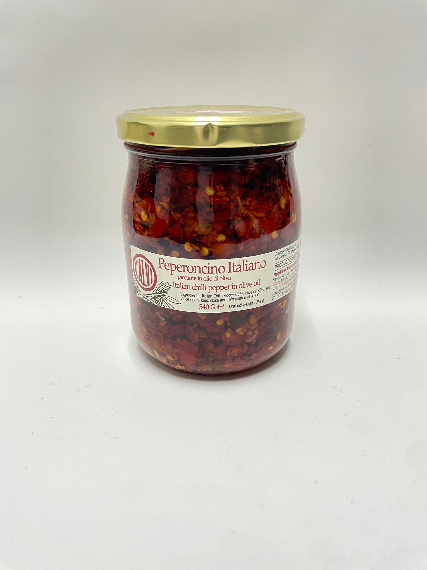 Calvi Italian Chilli Pepper in Olive Oil 540g