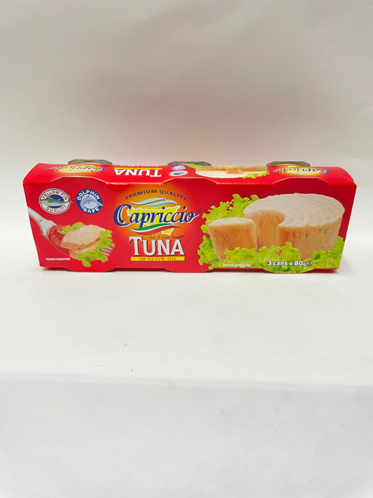 Capriccio Tuna in Olive Oil 3 x 80g Cans