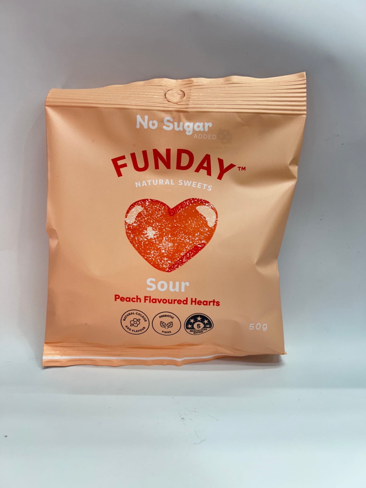 Funday Sour Peach Flavoured Hearts