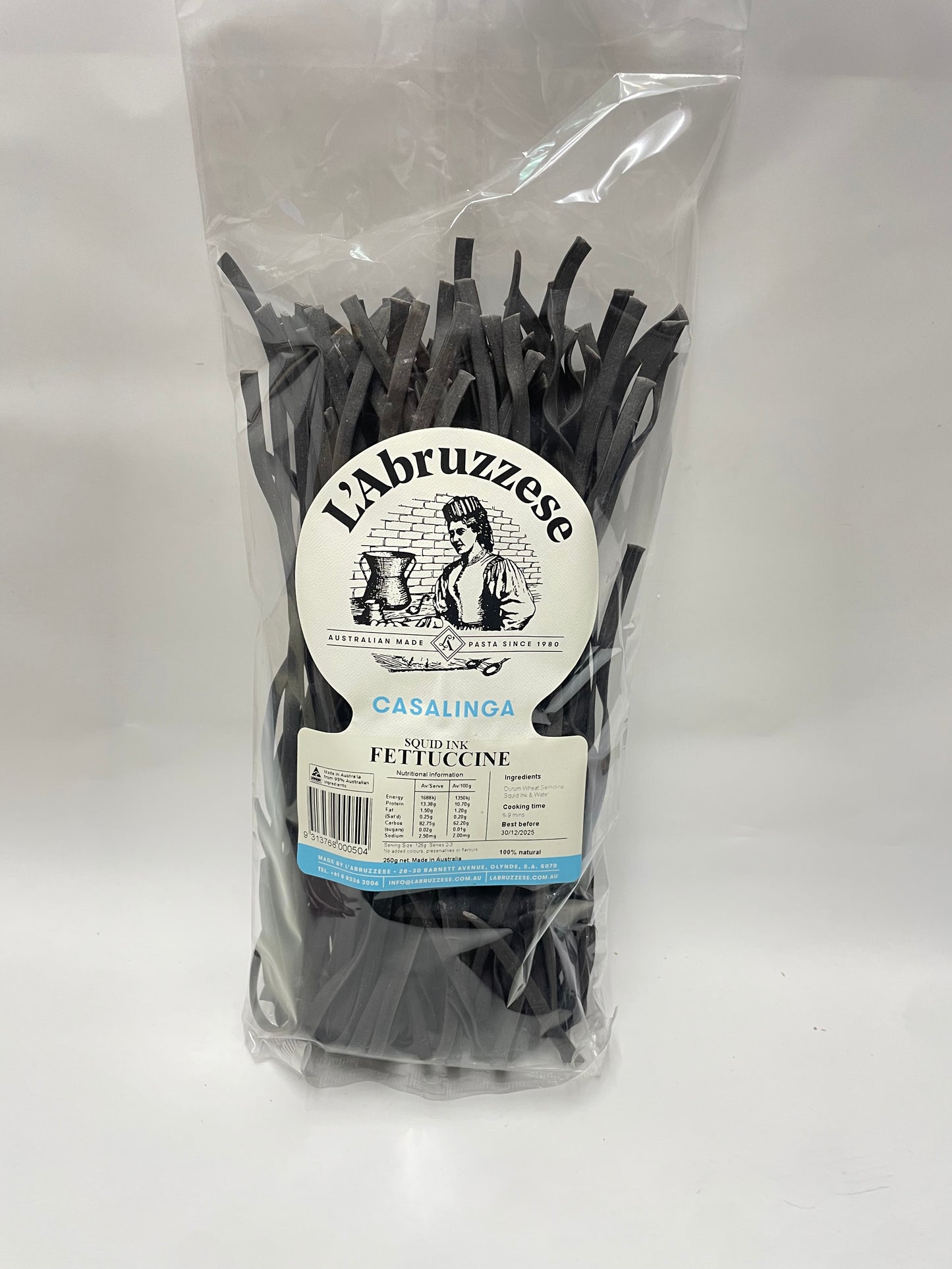 L'Abruzzese Squid Ink Fettuccine 250g