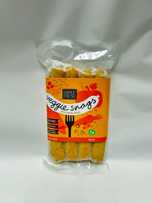 Larder Fresh Veggie Snags with Indian Spices