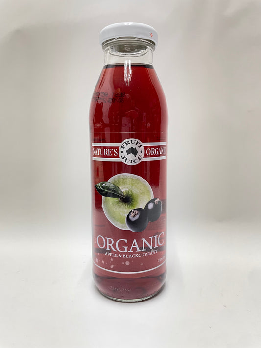 Nature's Organic Apple & Blackcurrant Juice 350ml