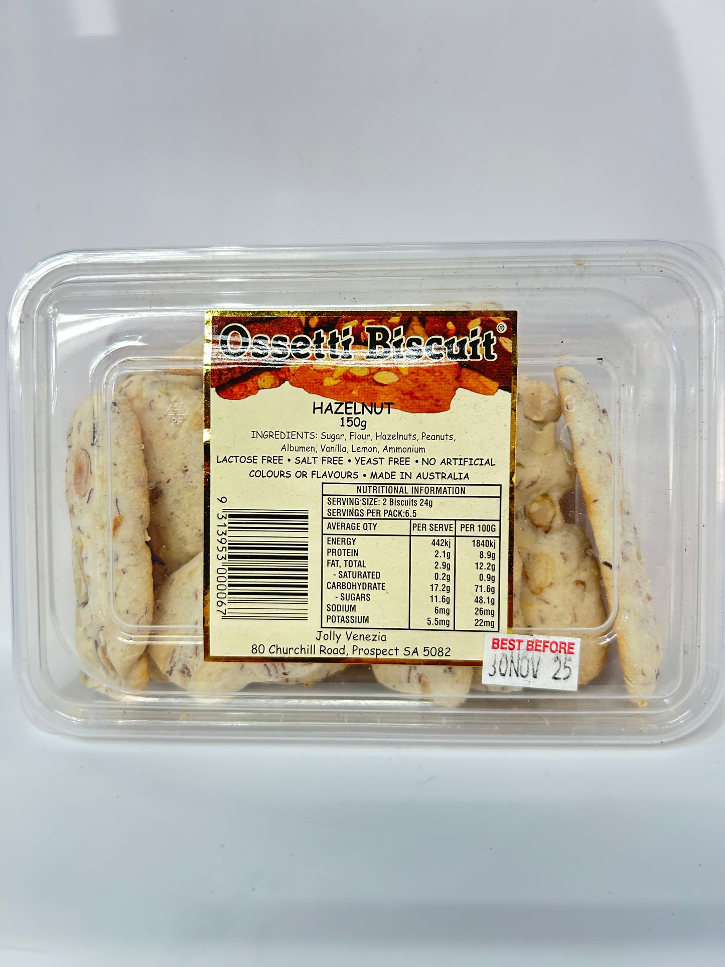 Ossetti Hazelnut Biscuits