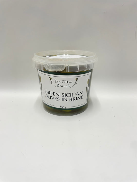 The Olive Branch Green Sicilian Olives in Brine 335g
