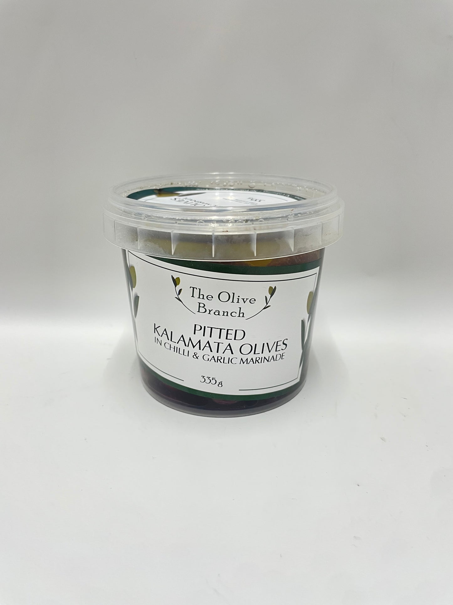 The Olive Branch Pitted Kalamata with Chill & Garlic 335g