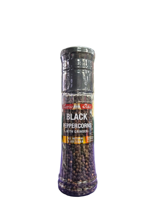 Marco Polo Black Peppercorns with Grinder 165g